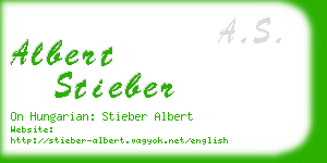 albert stieber business card